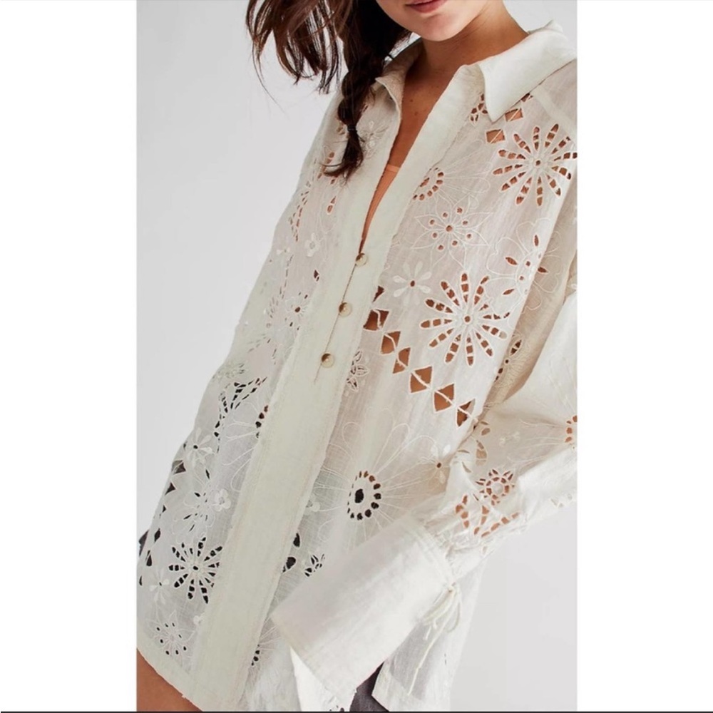 NWT Free People Eyelet Lace top
